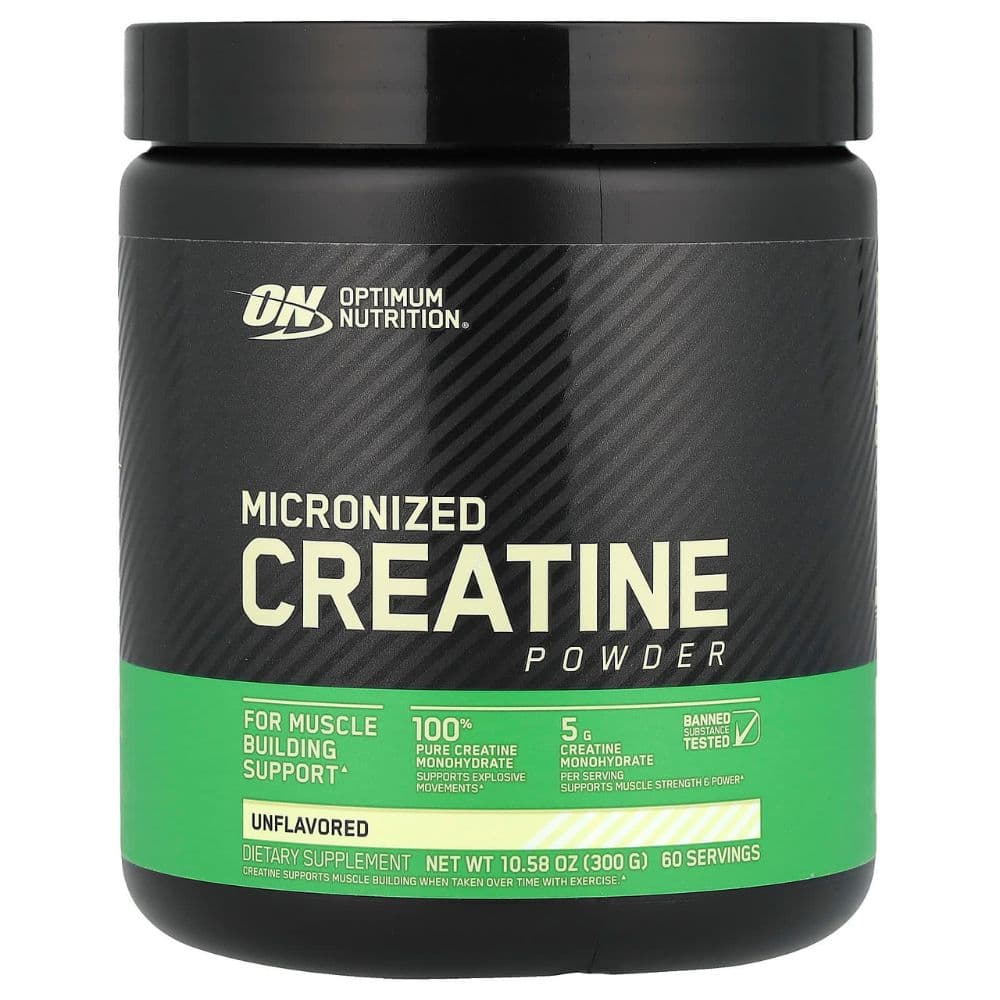 Optimum Nutrition Micronized Creatine Monohydrate Powder – Unflavored (300g / 60 Servings)