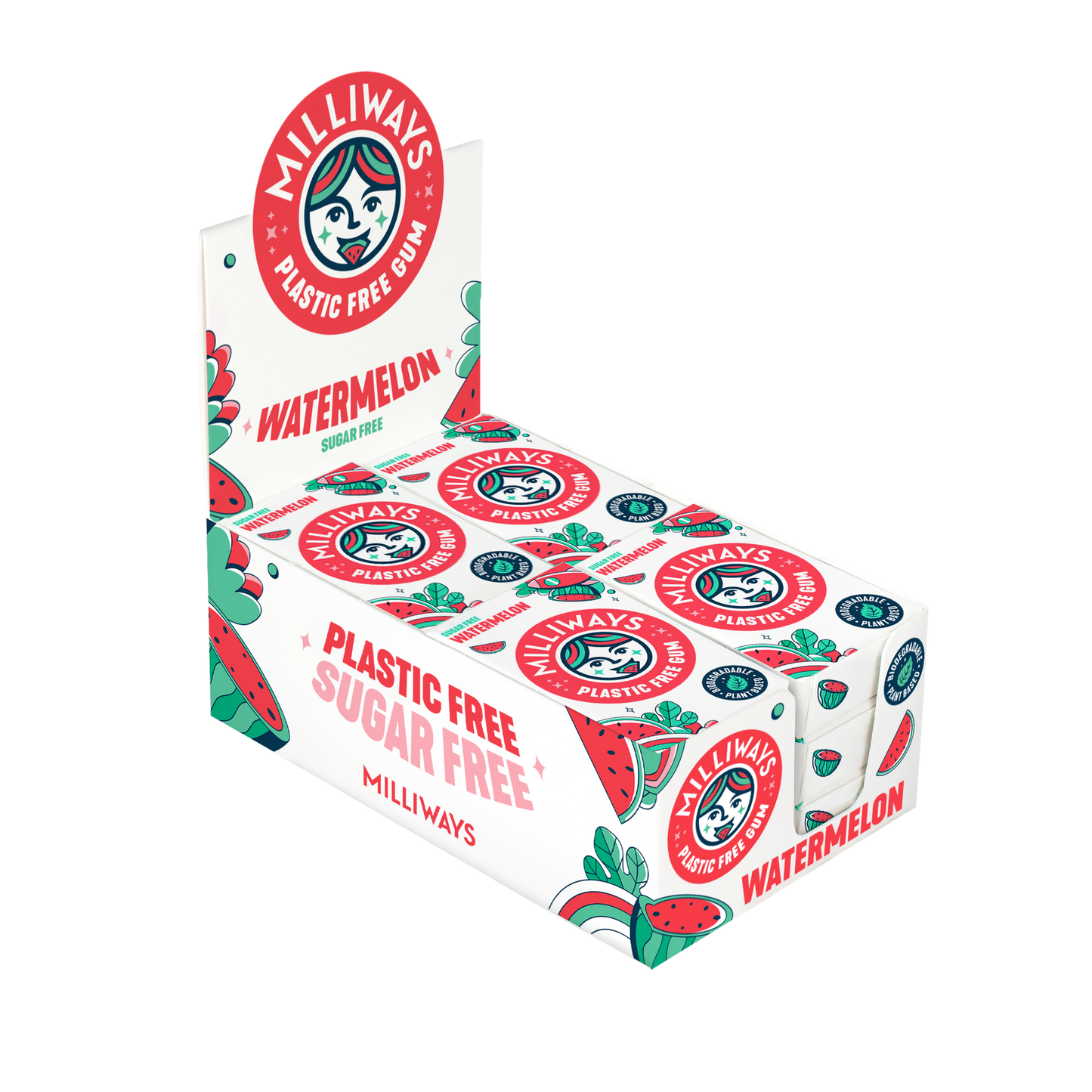 Milliways Watermelon Wonder Plastic Free Chewing Gum 19g