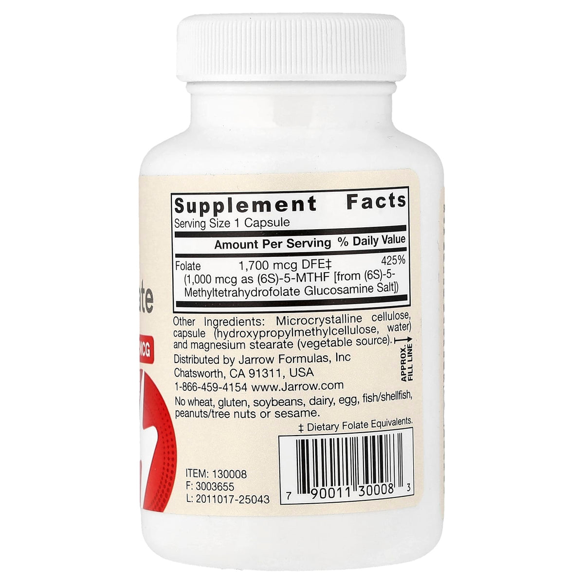 Jarrow Formulas, Methyl Folate, 1,000 mcg, 100 Veggie Capsules