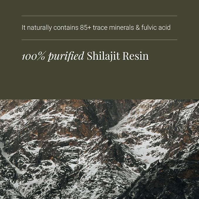 KIKI Health - Himalayan Shilajit, 100% Pure Resin - A Rich Blend of 85+ Trace Minerals, Humic and Fulvic Acids - Supports Energy Levels, Immune Function, and Vitality - 30g