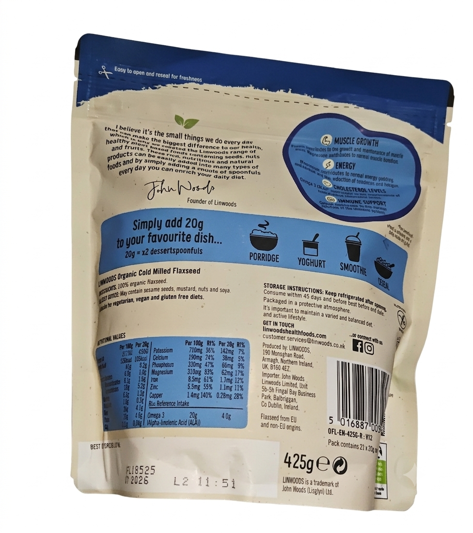 Linwoods Milled Organic Flaxseeds 425g