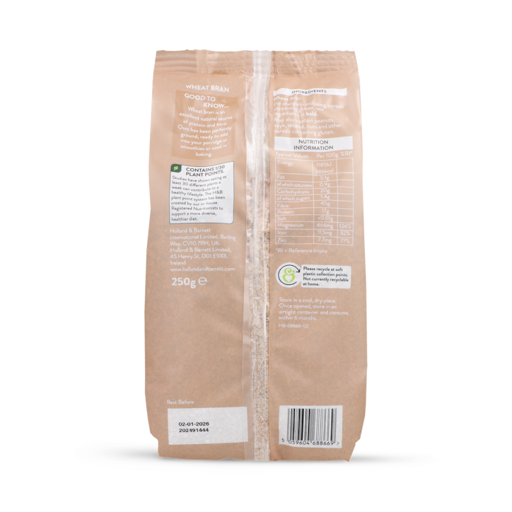 Holland & Barrett Wheat Bran 250g