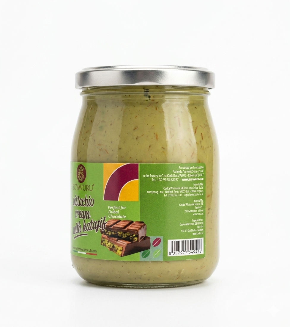 Dubai Chocolate Spreadable Pistachio Cream With Kadayif (600g)