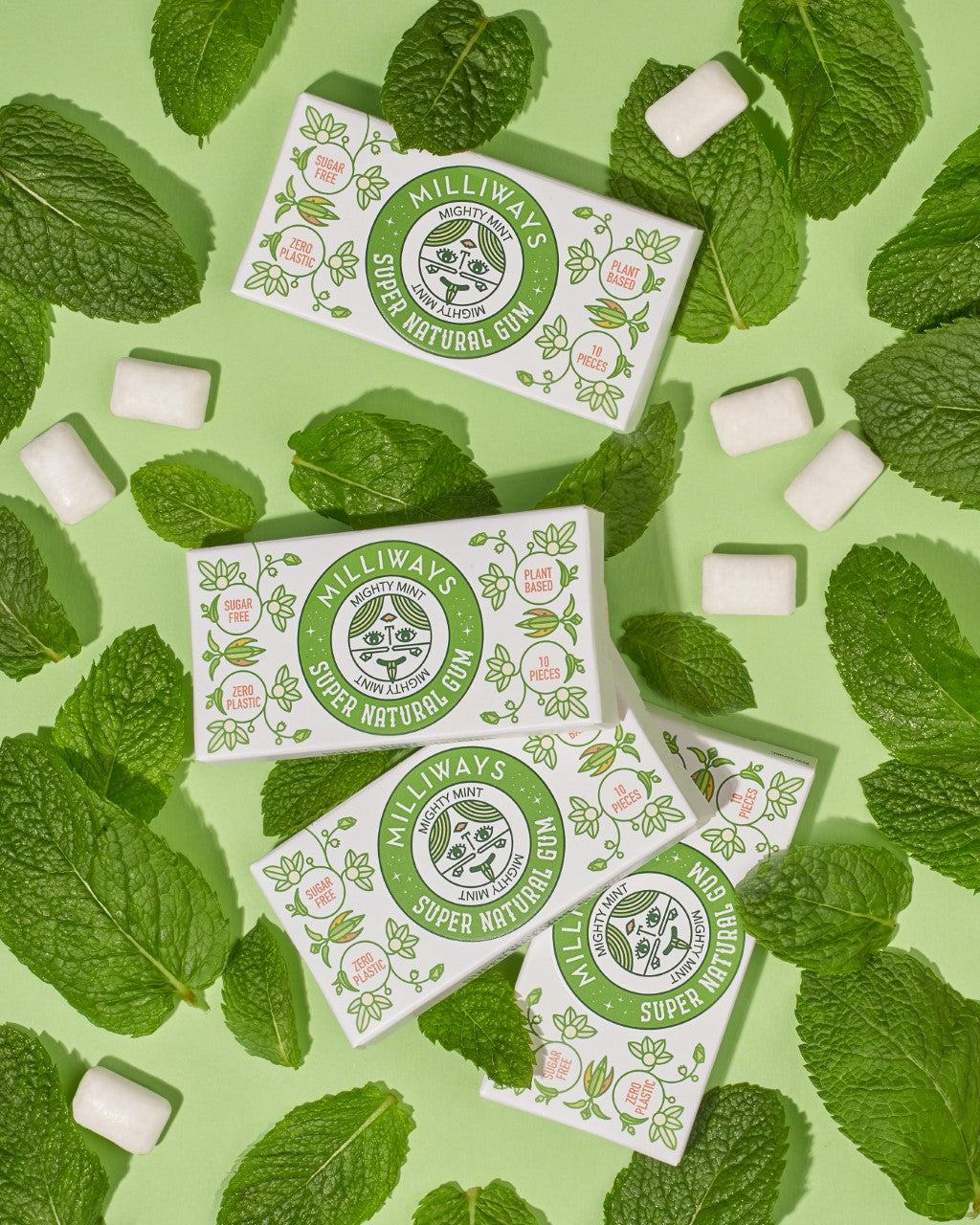 Milliways Mighty Mint Plastic Free Chewing Gum 19g