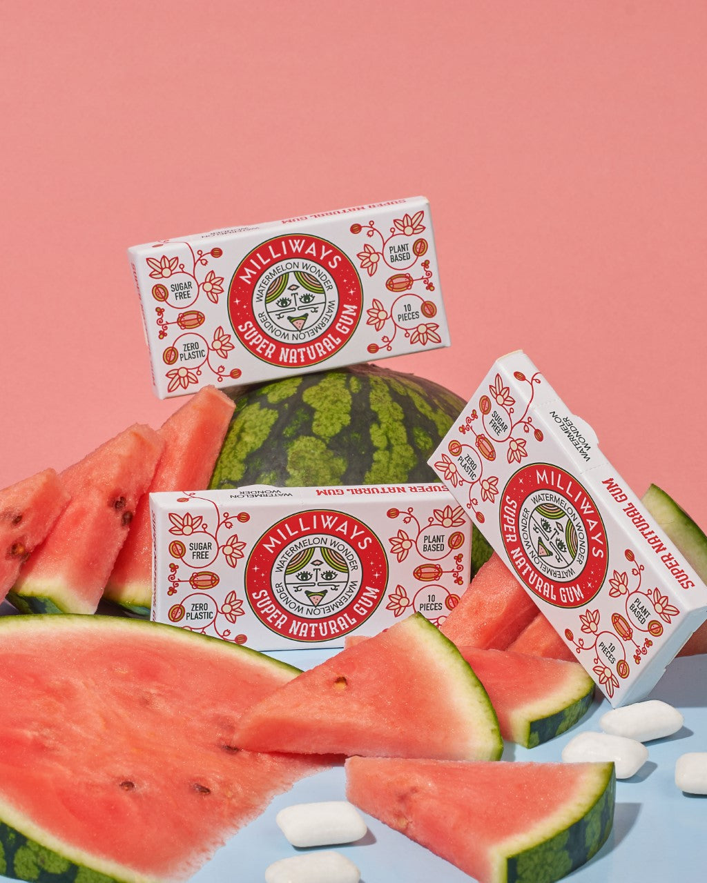 Milliways Watermelon Wonder Plastic Free Chewing Gum 19g