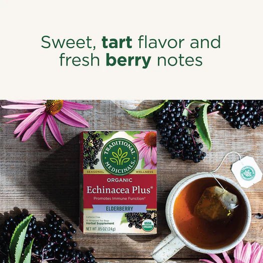 Traditional Medicinals - Organic Echinacea Plus® Elderberry Tea, 16s