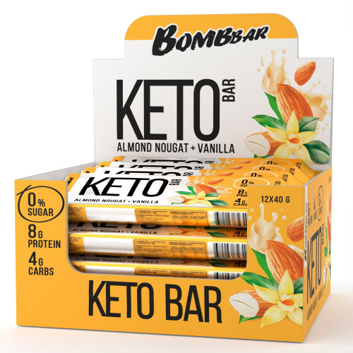Keto 40 BOMBBAR – نوجا اللوز والفانيليا