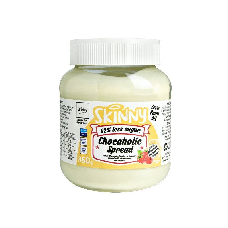 White Chocolate Raspberry Low Sugar Chocaholic Skinny Spread - 350g