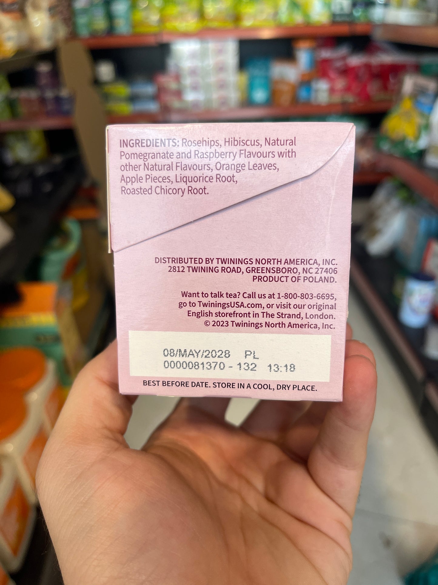 Twinings Pomegranate & Raspberry - Herbal Tea - Net Wt : 1.41 oz (40g) - 20 Individual tea bags