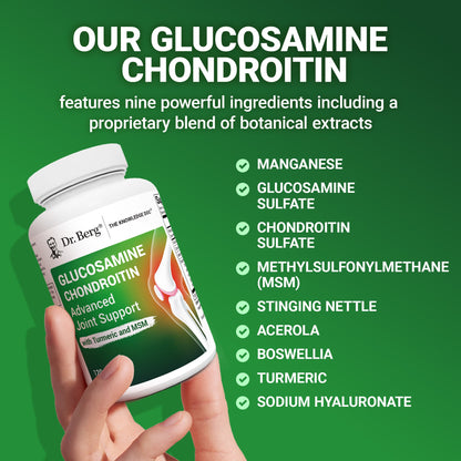Glucosamine Chondroitin Advanced Joint Support with MSM – 120 Vegetable Capsules
