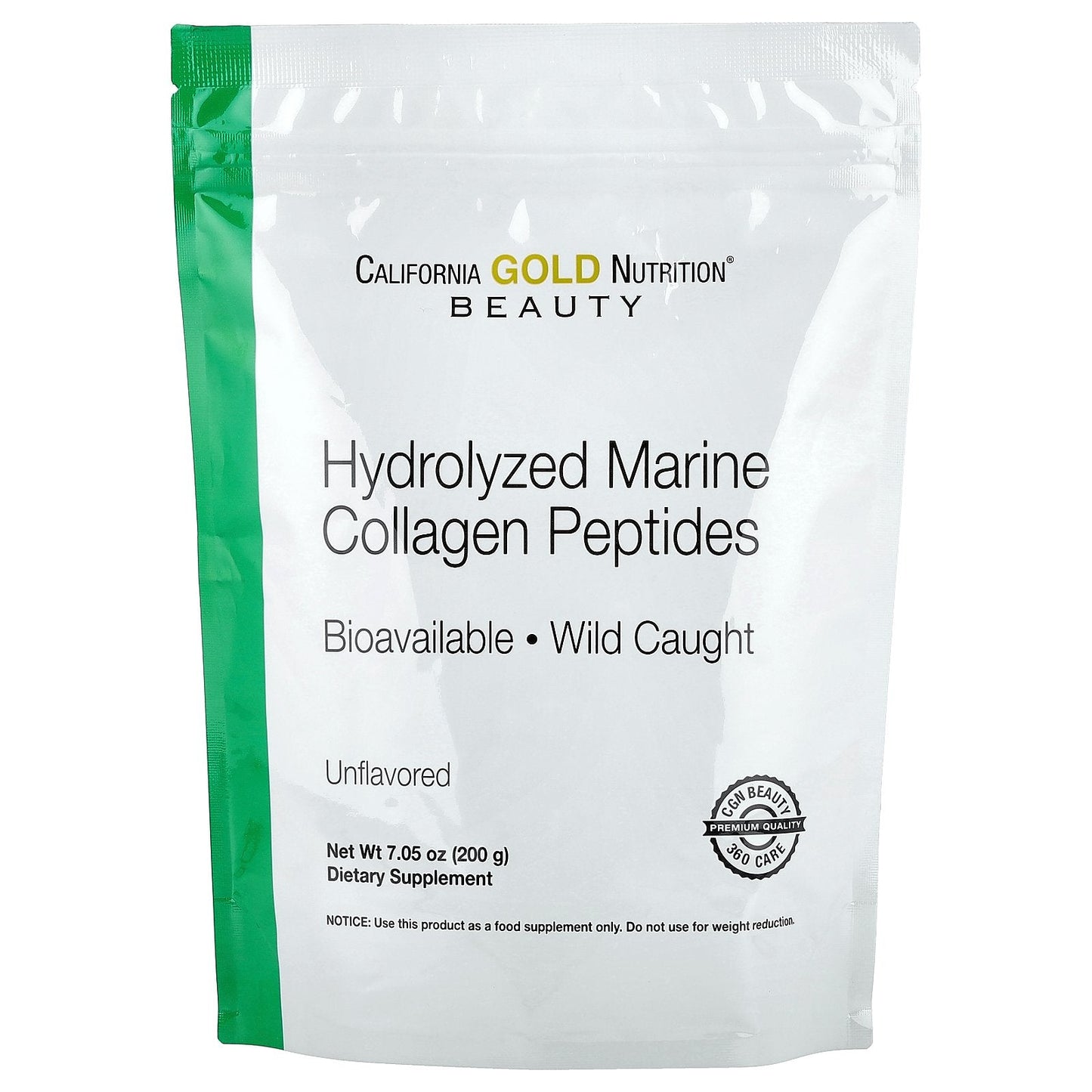 California Gold Nutrition, Hydrolyzed Marine Collagen Peptides, Unflavored,  7.05 oz (200 g)