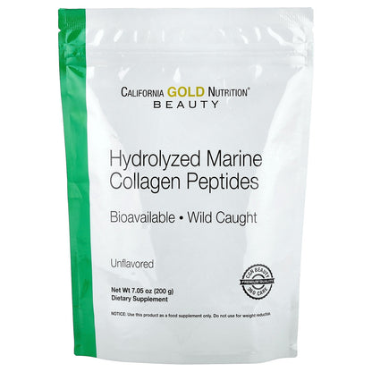 California Gold Nutrition, Hydrolyzed Marine Collagen Peptides, Unflavored,  7.05 oz (200 g)