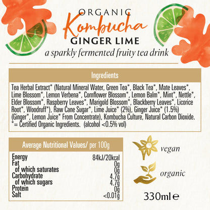 KOMBUCHA - GINGER LIME