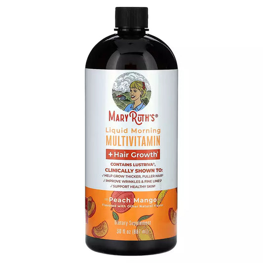 MaryRuth's, Liquid Morning Multivit + HairGrowth , PeachMango, 887 ml, Exp"2026