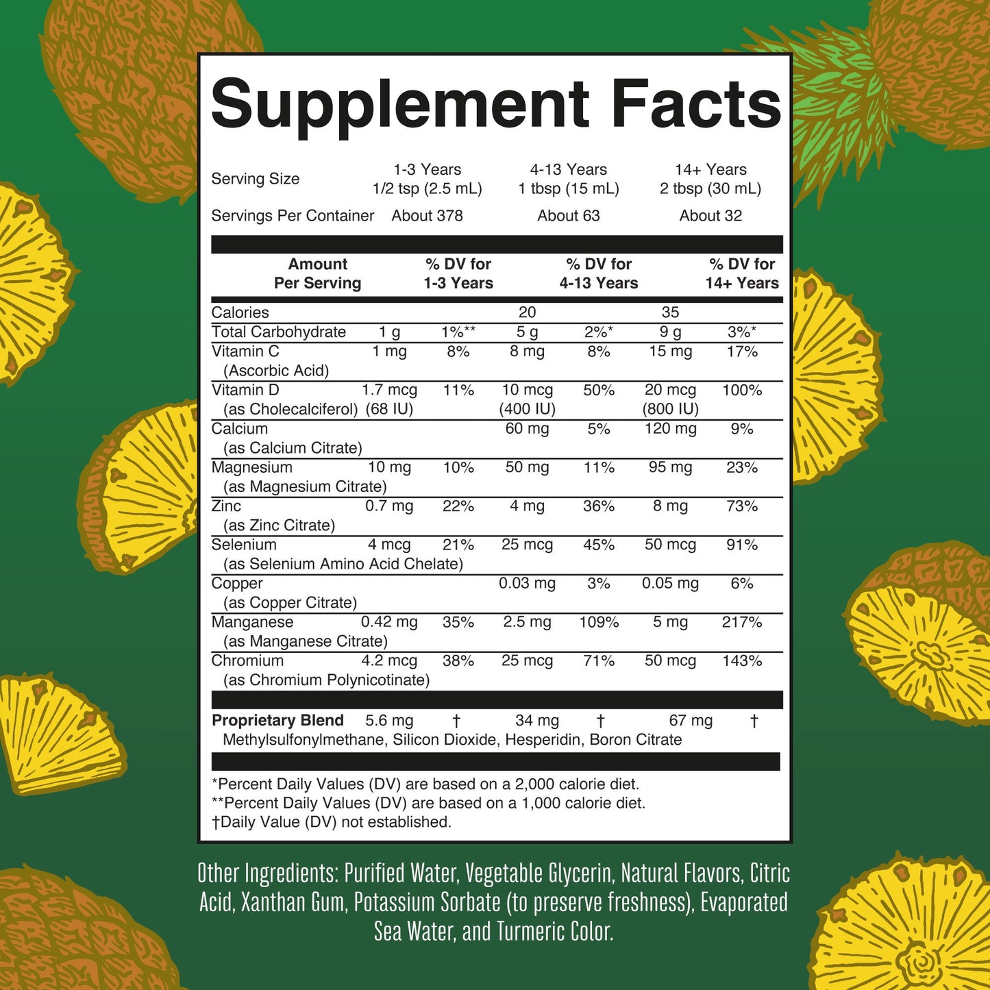 Liquid Nighttime Multimineral (Pineapple)