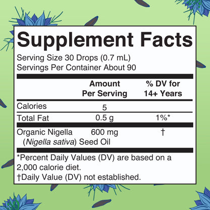 Organic Black Seed Oil Liquid Drops