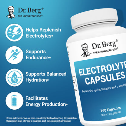 Electrolyte Capsules with Potassium and Magnesium – 160 Vegetable Capsules