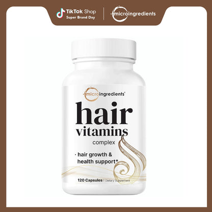 Micro Ingredients Hair Vitamins Complex, 120 Capsules