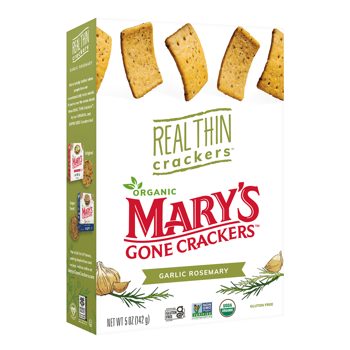Garlic Rosemary REAL THIN Crackers