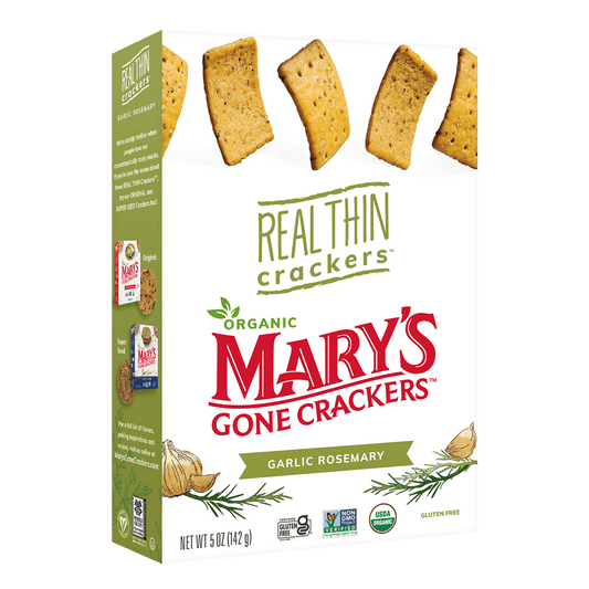 Garlic Rosemary REAL THIN Crackers