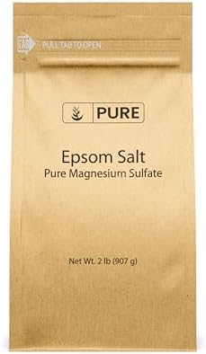 Pure Original Ingredients Epsom Salt Pure Magnesium Sulfate, Food Grade, Soaking Solution (1 Pound)