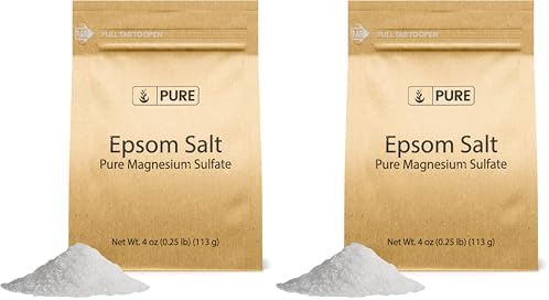 Pure Original Ingredients Epsom Salt Pure Magnesium Sulfate, Food Grade, Soaking Solution (1 Pound)