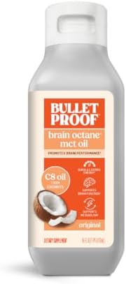 Bulletproof Coconut Brain Octane C8 MCT Oil, 16 Ounces, Premium Keto Supplement for Sustained Energy, Brain and Body Fuel, Unflavored, Add to Coffee and Smoothies, Packaging May Vary