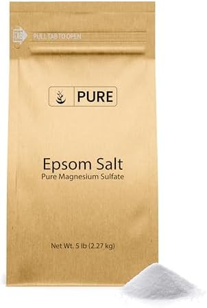 Pure Original Ingredients Epsom Salt Pure Magnesium Sulfate, Food Grade, Soaking Solution (1 Pound)