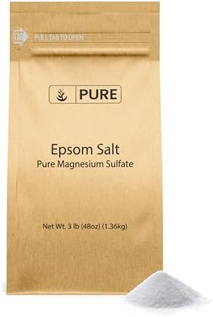 Pure Original Ingredients Epsom Salt Pure Magnesium Sulfate, Food Grade, Soaking Solution (1 Pound)