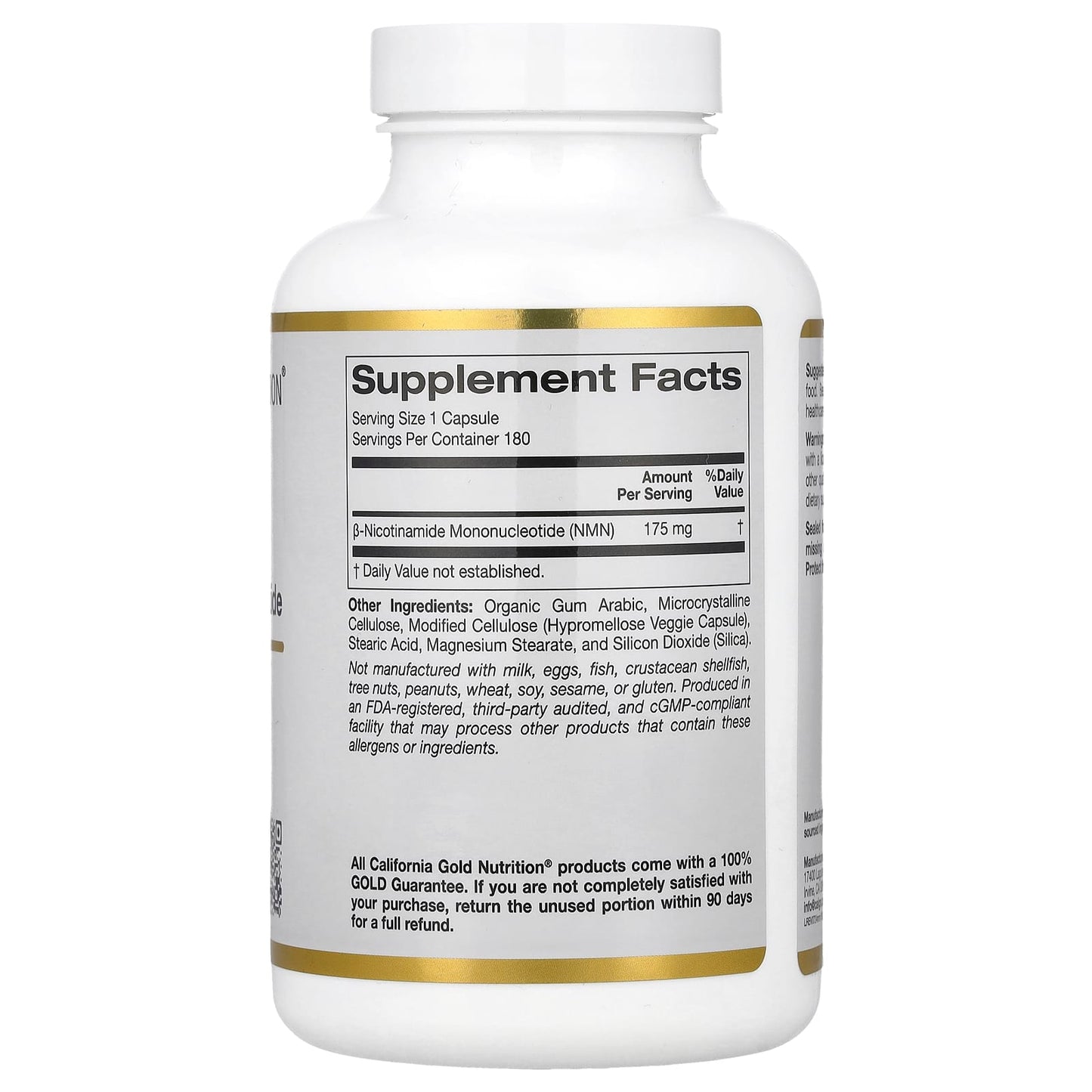 California Gold Nutrition, NMN, 175 mg , 180 Veggie Capsules