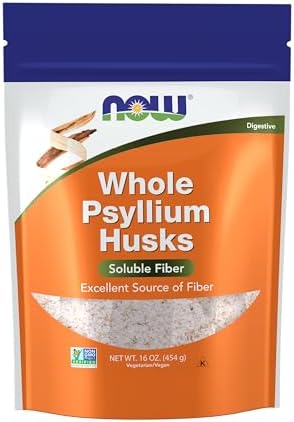NOW Foods Supplements, Whole Psyllium Husks, Non-GMO Project Verified, Soluble Fiber, 24-Ounce