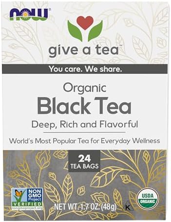 Now Foods Black Tea Bags Organic, 24 Count