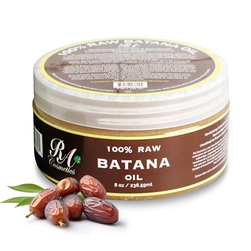 RA COSMETICS 100% Natural Unrefined Batana Hair Oil for Growth, Repair & Strength | 8 oz Nourishing Moisturizer for Damaged Hair from Honduras