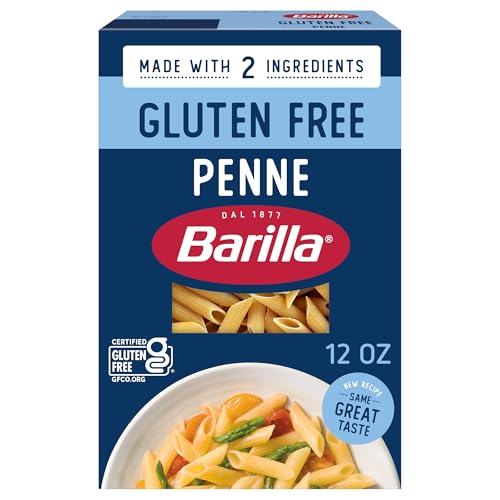 BARILLA Gluten Free Penne Pasta, 12 Ounce - Non-GMO Gluten Free Pasta Made with 2 Ingredients