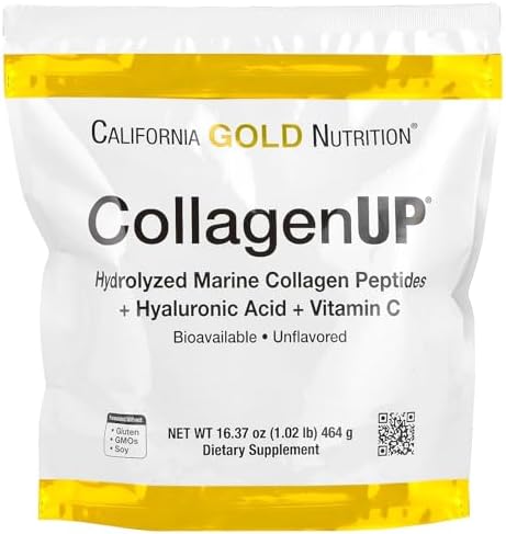 California Gold Nutrition CollagenUP Marine Collagen Hyaluronic Acid Vitamin C Unflavored 16 36 oz 464 g