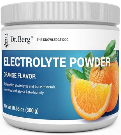 Dr. Berg Zero Sugar Hydration Keto Electrolyte Powder - Enhanced w/ 1000 mg of Potassium & Real Pink Himalayan Salt (NOT Table Salt) - Lemonade Flavor Hydration Drink Mix Supplement - 100 Servings
