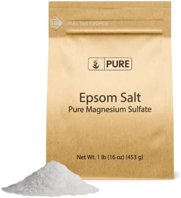 Pure Original Ingredients Epsom Salt Pure Magnesium Sulfate, Food Grade, Soaking Solution (1 Pound)