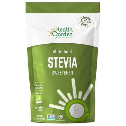 Health Garden Stevia Sweetener Powder - 4:1 Sugar Substitute - All Natural - Gluten Free - Keto Friendly - Tastes Like Sugar (2 lbs)