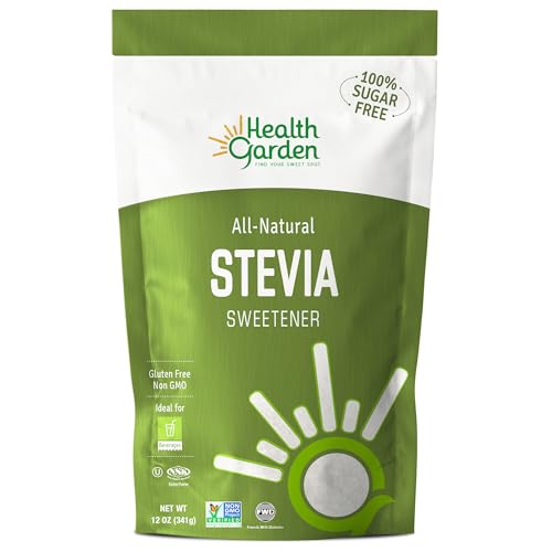 Health Garden Stevia Sweetener Powder - 4:1 Sugar Substitute - All Natural - Gluten Free - Keto Friendly - Tastes Like Sugar (2 lbs)