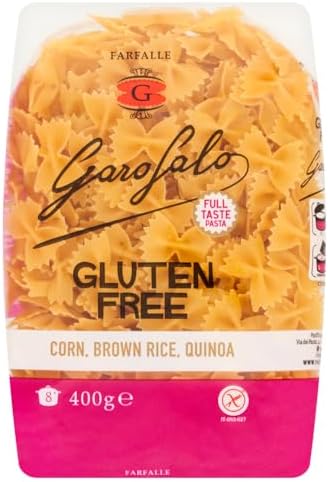 Garofalo Gluten Free Farfalle Italian Dried Pasta, 400g - Suitable for Coeliac and Vegan diets (Pack of 1)