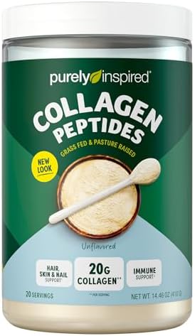 Purely Inspired Collagen Powder |Collagen Peptides Supplements for Women & Men | Collagen Protein Powder with Biotin | Paleo + Keto Certified | Unflavored, 0.9 lb (Packaging May Vary)