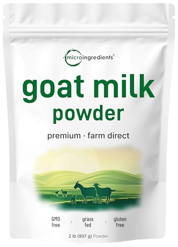 Micro Ingredients Goat Milk Powder,| Grass-Fed Australian Source | Pure, Easily Digested Formula | High in Protein, Calcium & Probiotics | Non-GMO, Gluten-Free, Pet Friendly