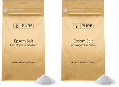 Pure Original Ingredients Epsom Salt Pure Magnesium Sulfate, Food Grade, Soaking Solution (1 Pound)