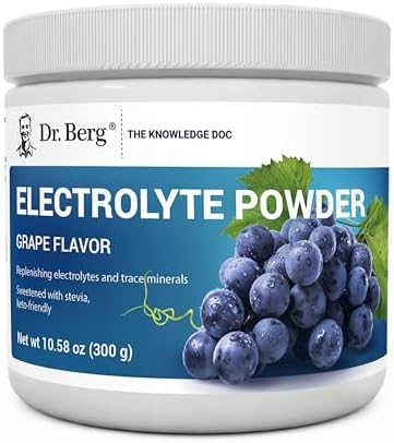 Dr. Berg Zero Sugar Hydration Keto Electrolyte Powder - Enhanced w/ 1000 mg of Potassium & Real Pink Himalayan Salt (NOT Table Salt) - Lemonade Flavor Hydration Drink Mix Supplement - 100 Servings