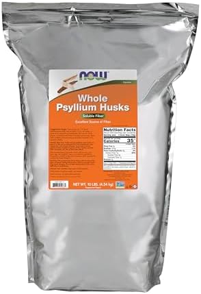 NOW Foods Supplements, Whole Psyllium Husks, Non-GMO Project Verified, Soluble Fiber, 24-Ounce