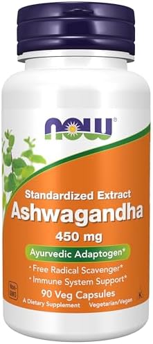 NOW Ashwagandha Extract 450 mg,90 Veg Capsules