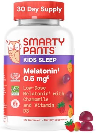 SmartyPants Kids Multivitamin & Immunity Gummies: Vitamins C, D, B6, B12, A, and Zinc for Immune Support, Biotin, Iodine, Gluten Free, Two Fruit Flavors, 60 Count (30 Day Supply)