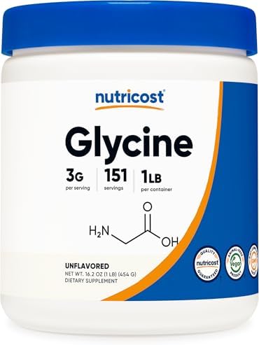 Nutricost Glycine Powder 1lb - Non-GMO, Gluten Free
