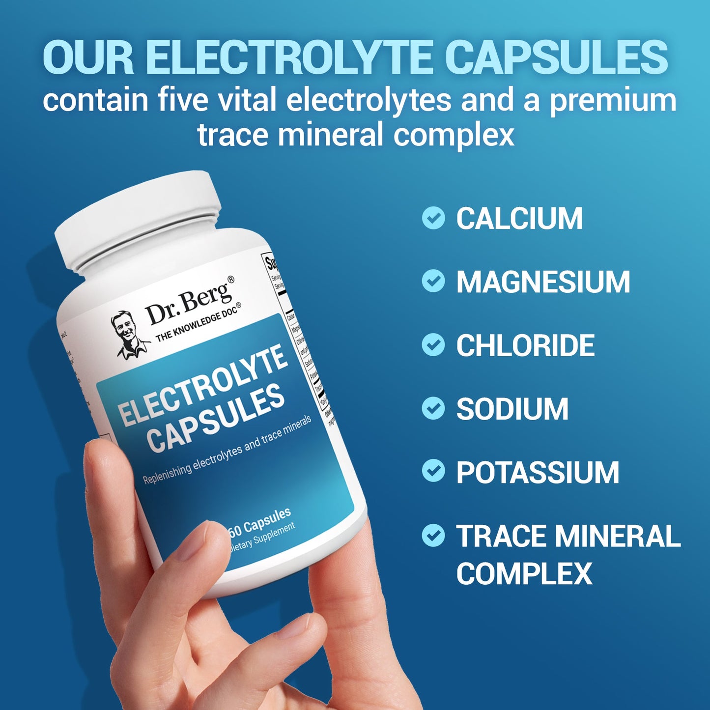 Electrolyte Capsules with Potassium and Magnesium – 160 Vegetable Capsules