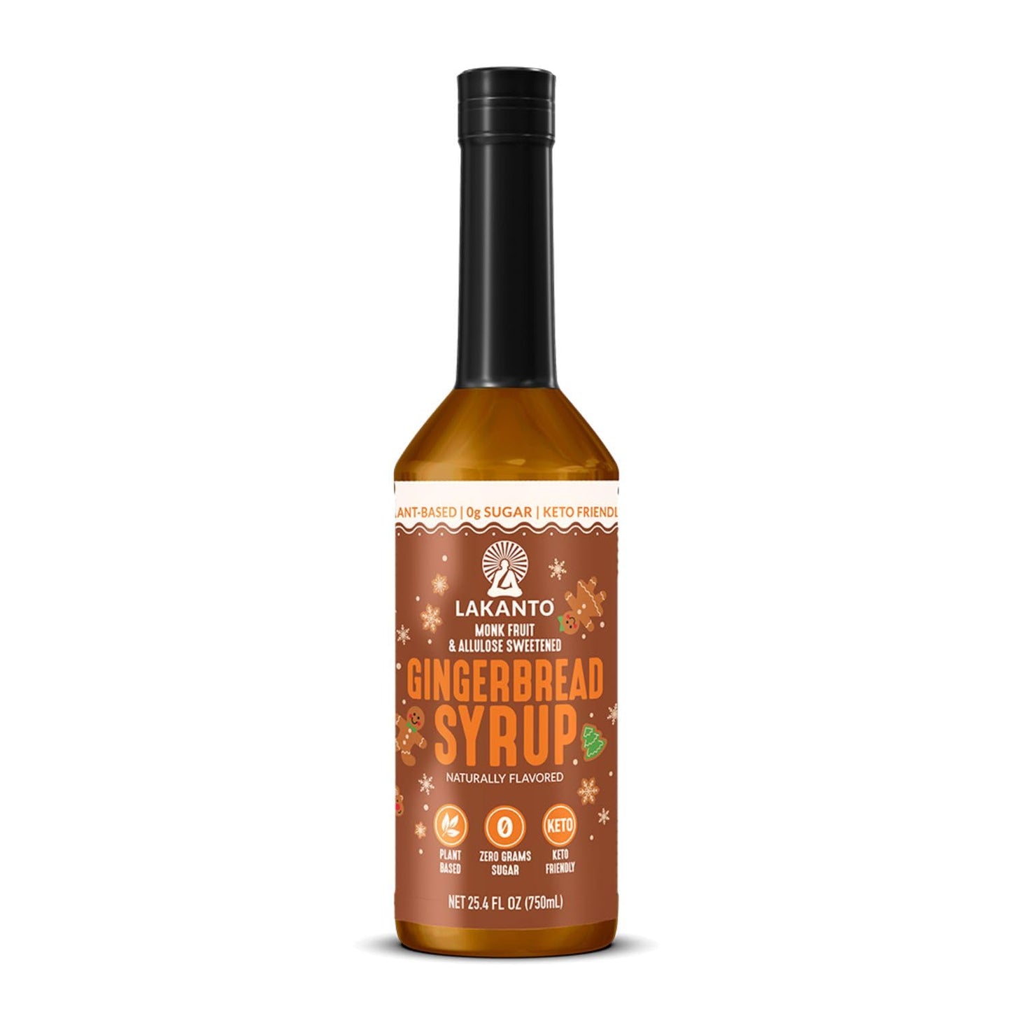 Lakanto Simple Flavoring Syrup - Monk Fruit Sweetener with Allulose, Perfect for Coffee, Tea, Cocktails, Snow Cones, Sodas, Other Drinks, Keto, Vegan (Original - 25.4 fl oz)